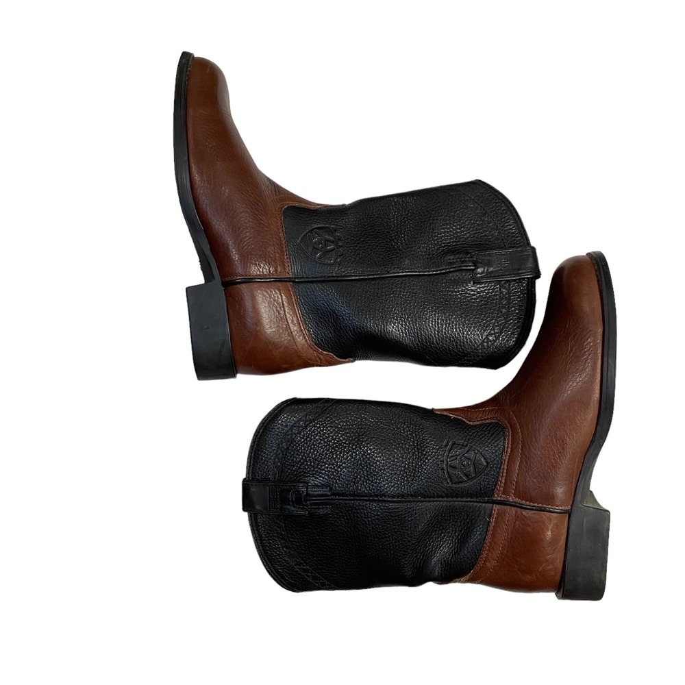 Ariat Heritage Roper Brown Black Leather Western Boots 33221 Womens 7.5 Boho - Picture 6 of 12